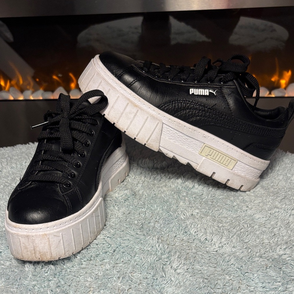 Puma Women's Black Platform Sneakers